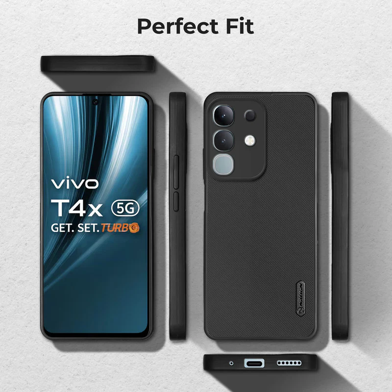 Dotted Silicon Back Case Cover for Vivo T4x 5G - Image 5