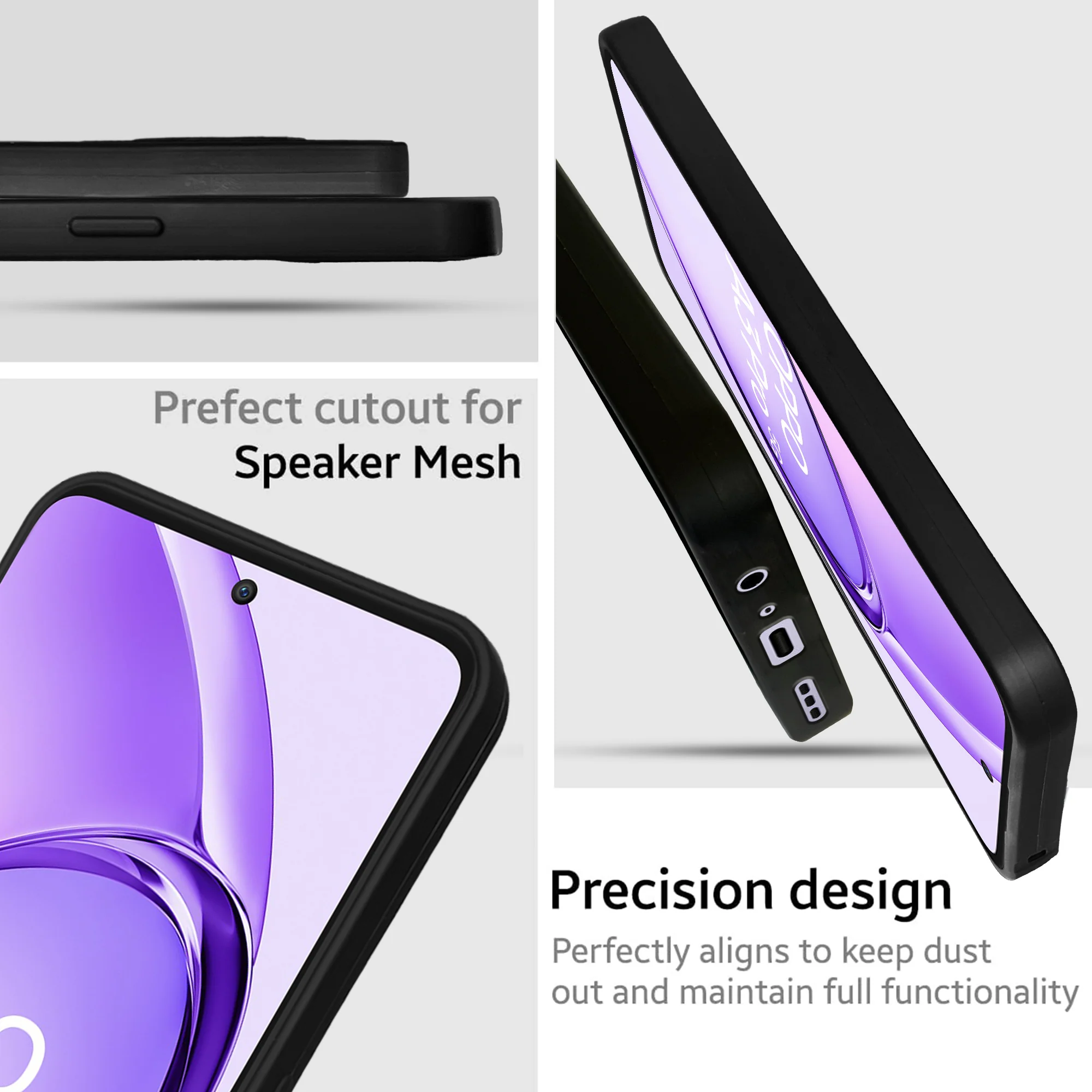 Dotted Silicon With Matt Ring Camera Protection Back Case Cover for Oppo A3 Pro 5G - Image 7
