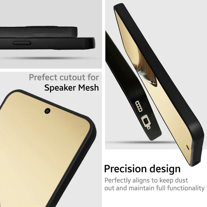 Dotted Silicon With Matt Ring Camera Protection Back Case Cover for Realme 13 Pro Plus 5G - Image 7