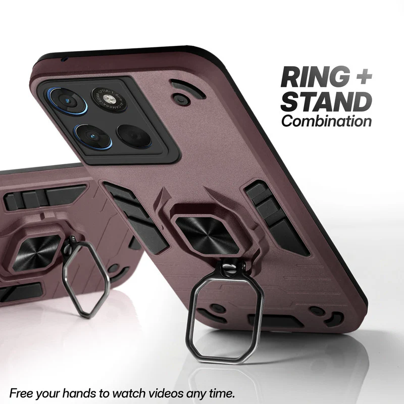 Dual Layer Shockproof Back Cover with 360° Rotatable Ring Grip & Impact Resistant Frame for Motorola G57 Power 5G - Image 10