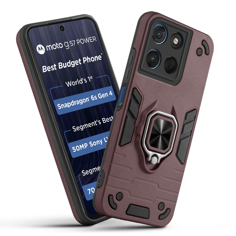 Dual Layer Shockproof Back Cover with 360° Rotatable Ring Grip & Impact Resistant Frame for Motorola G57 Power 5G - Image 13