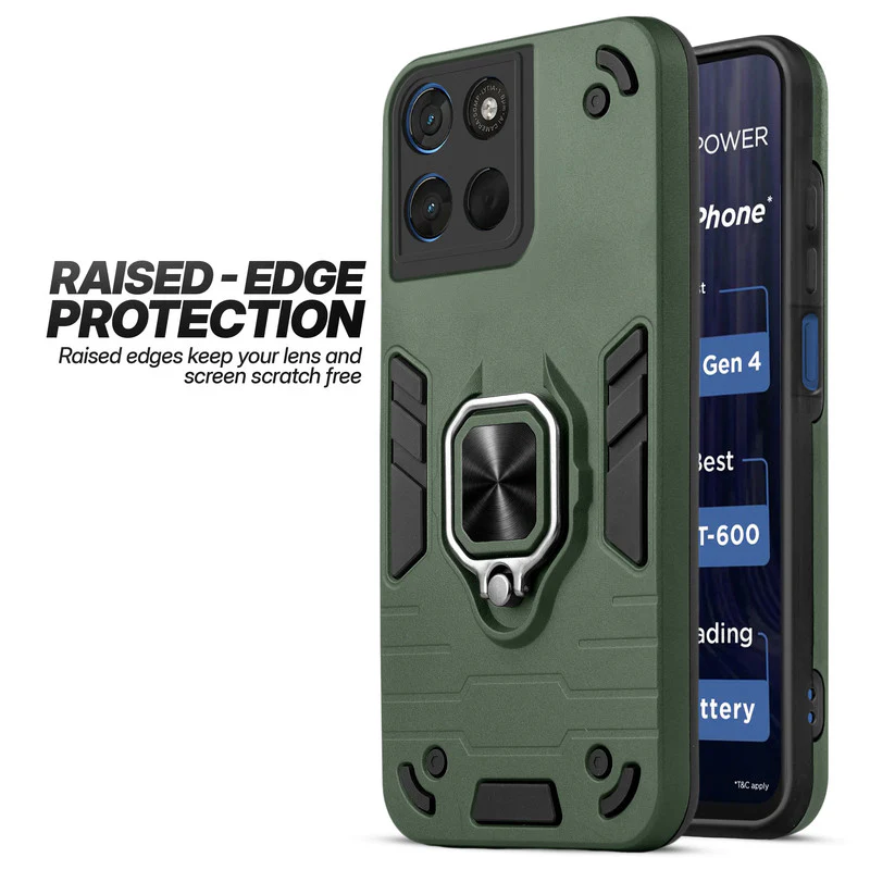 Dual Layer Shockproof Back Cover with 360° Rotatable Ring Grip & Impact Resistant Frame for Motorola G57 Power 5G - Image 21