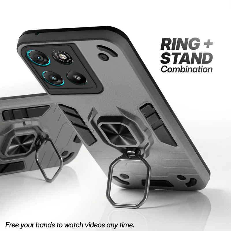 Dual Layer Shockproof Back Cover with 360° Rotatable Ring Grip & Impact Resistant Frame for Motorola G67 Power 5G - Image 31
