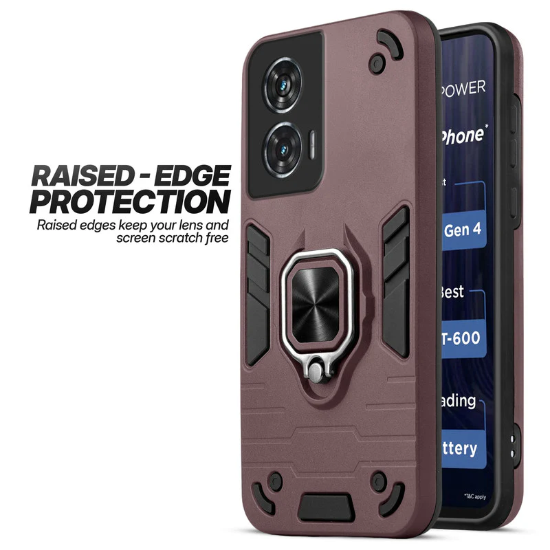 Dual Layer Shockproof Back Cover with 360° Rotatable Ring Grip & Impact Resistant Frame for Motorola Moto Edge 50 Fusion 5G - Image 21