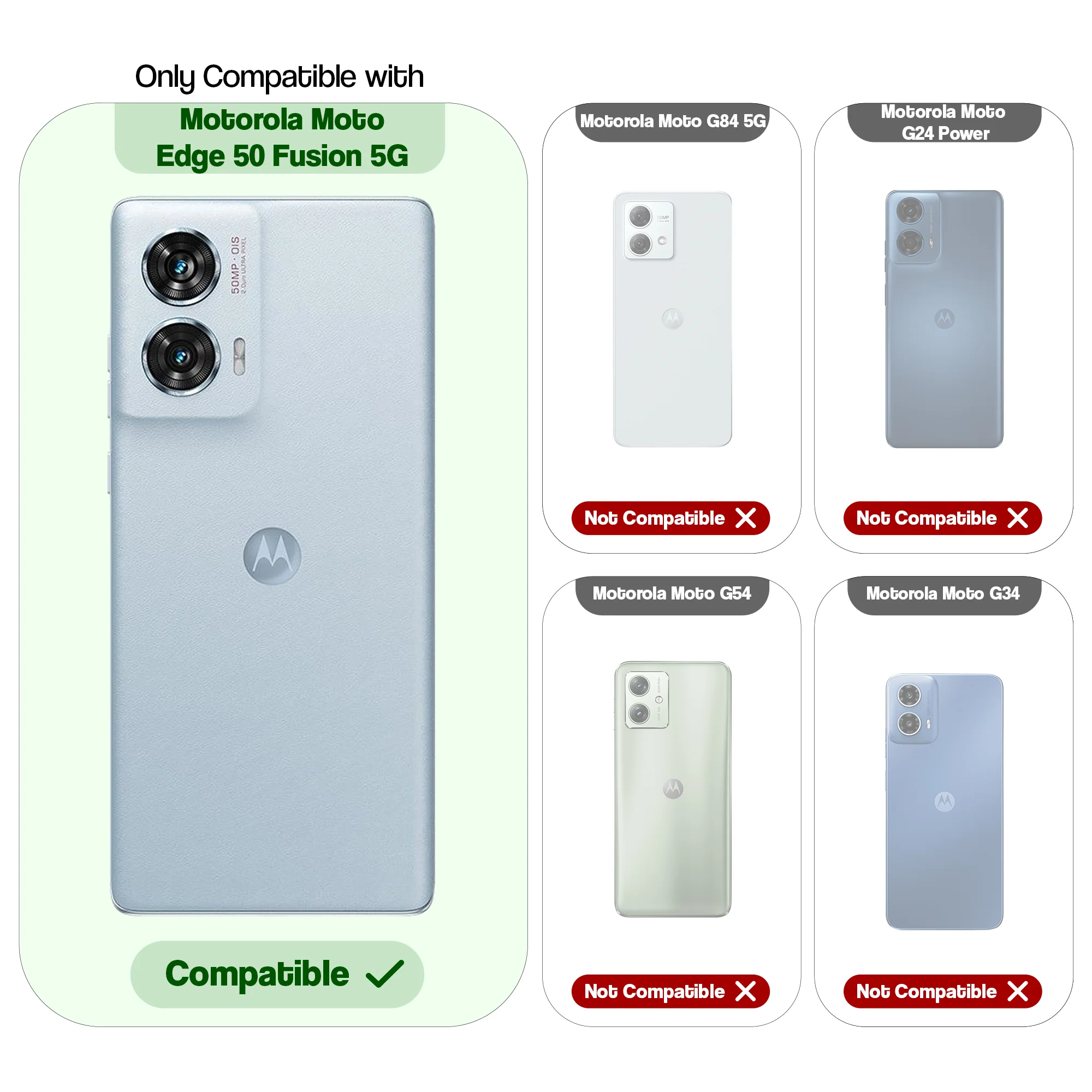 Dual Layer Shockproof Back Cover with 360° Rotatable Ring Grip & Impact Resistant Frame for Motorola Moto Edge 50 Fusion 5G - Image 23