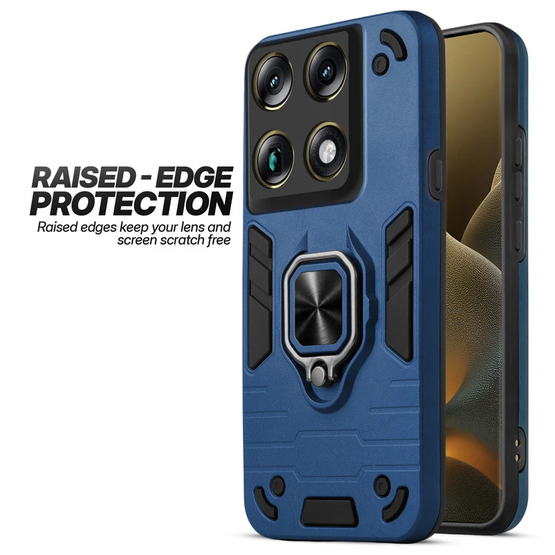 Dual Layer Shockproof Back Cover with 360° Rotatable Ring Grip & Impact Resistant Frame for Motorola Signature - Image 14