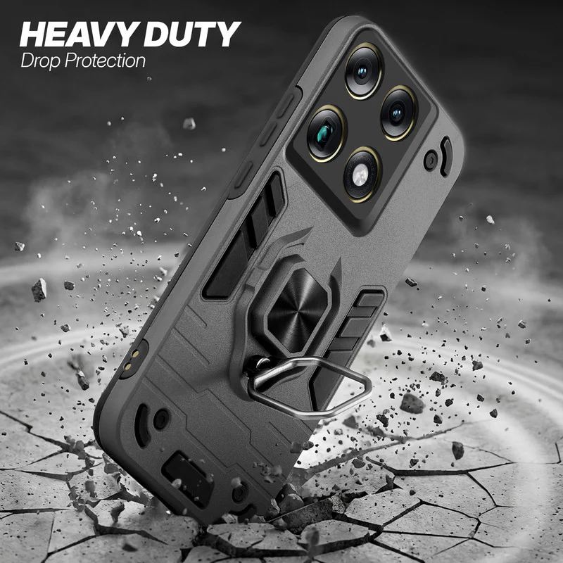 Dual Layer Shockproof Back Cover with 360° Rotatable Ring Grip & Impact Resistant Frame for Motorola Signature - Image 32