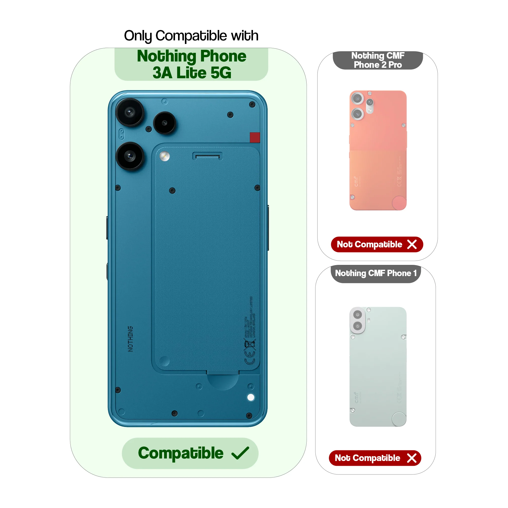 Dual Layer Shockproof Back Cover with 360° Rotatable Ring Grip & Impact Resistant Frame for Nothing Phone 3A Lite - Image 23