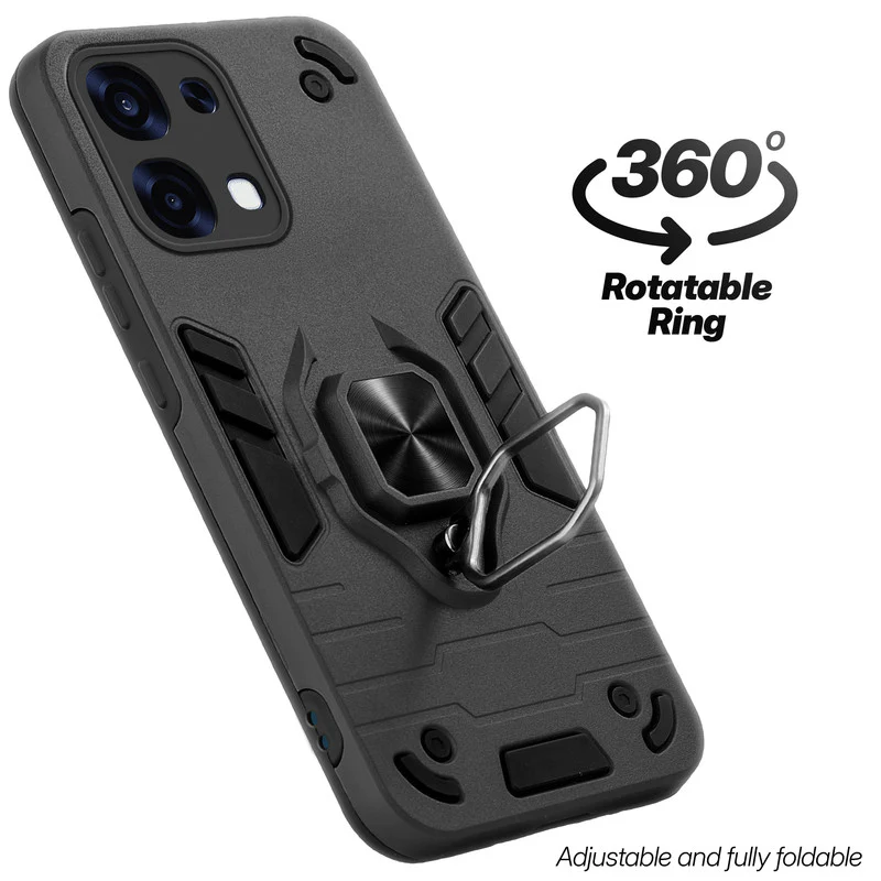 Dual Layer Shockproof Back Cover with 360° Rotatable Ring Grip & Impact Resistant Frame for Oppo F31 5G - Image 22