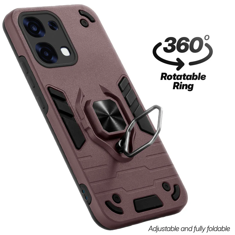 Dual Layer Shockproof Back Cover with 360° Rotatable Ring Grip & Impact Resistant Frame for Oppo F31 5G - Image 8