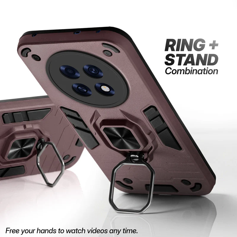 Dual Layer Shockproof Back Cover with 360° Rotatable Ring Grip & Impact Resistant Frame for Oppo F31 Pro Plus 5G - Image 10