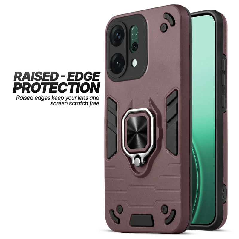 Dual Layer Shockproof Back Cover with 360° Rotatable Ring Grip & Impact Resistant Frame for Oppo Reno 14 5G - Image 14
