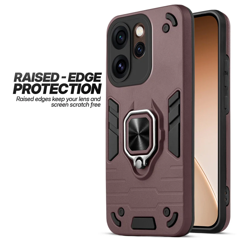 Dual Layer Shockproof Back Cover with 360° Rotatable Ring Grip & Impact Resistant Frame for Oppo Reno 15 Pro 5G - Image 14