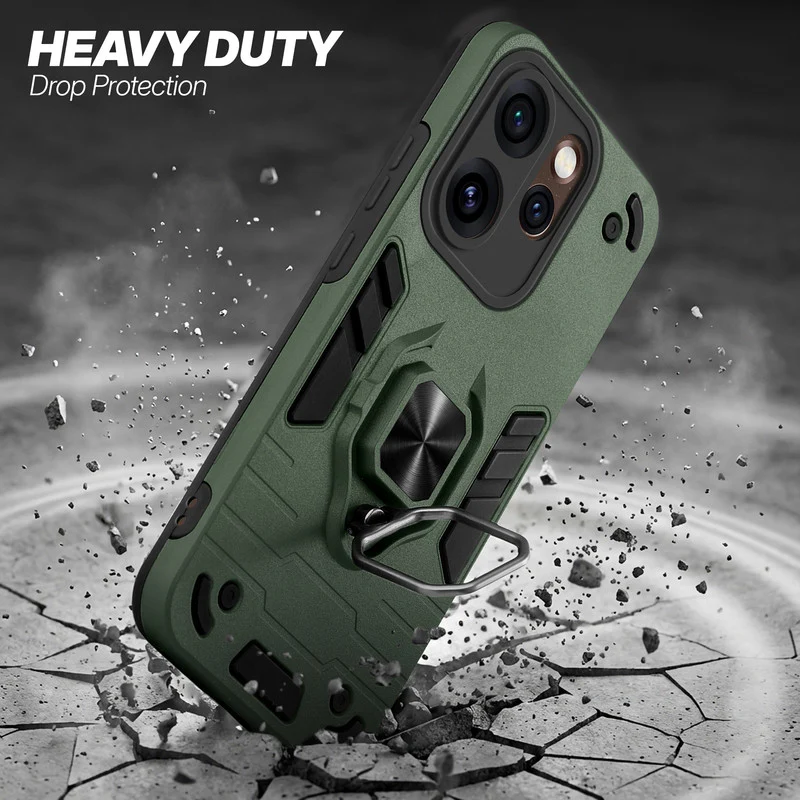 Dual Layer Shockproof Back Cover with 360° Rotatable Ring Grip & Impact Resistant Frame for Oppo Reno 15 Pro 5G - Image 18