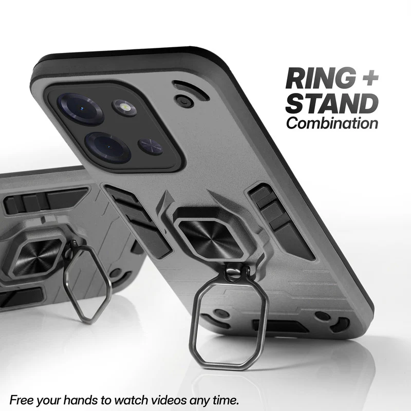 Dual Layer Shockproof Back Cover with 360° Rotatable Ring Grip & Impact Resistant Frame for Poco C85 5G - Image 31