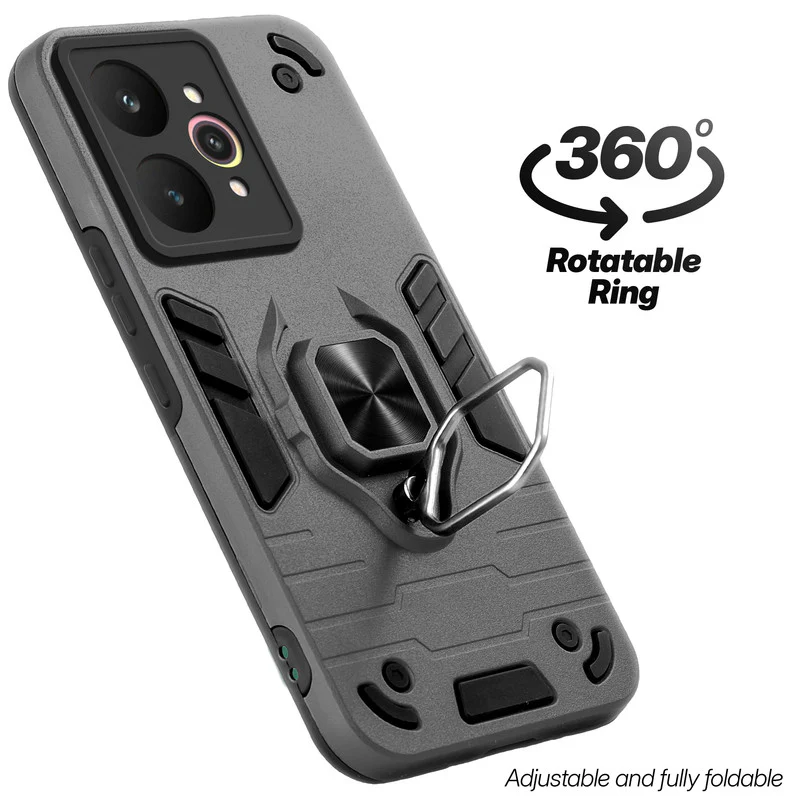 Dual Layer Shockproof Back Cover with 360° Rotatable Ring Grip & Impact Resistant Frame for Realme 15 Pro 5G - Image 29