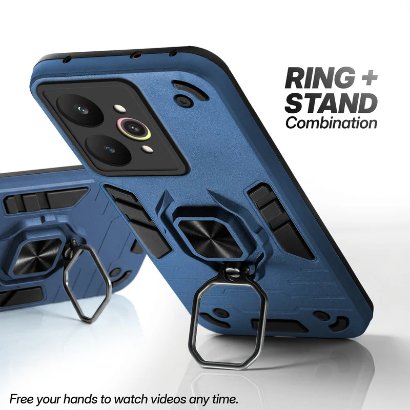 Dual Layer Shockproof Back Cover with 360° Rotatable Ring Grip & Impact Resistant Frame for Realme 15 Pro 5G - Image 3