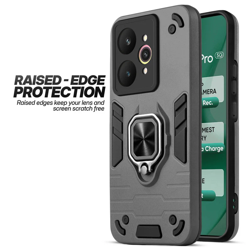 Dual Layer Shockproof Back Cover with 360° Rotatable Ring Grip & Impact Resistant Frame for Realme 15 Pro 5G - Image 35