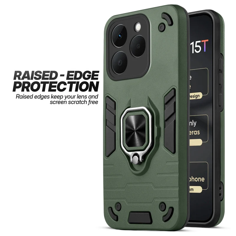 Dual Layer Shockproof Back Cover with 360° Rotatable Ring Grip & Impact Resistant Frame for Realme 15T 5G - Image 21