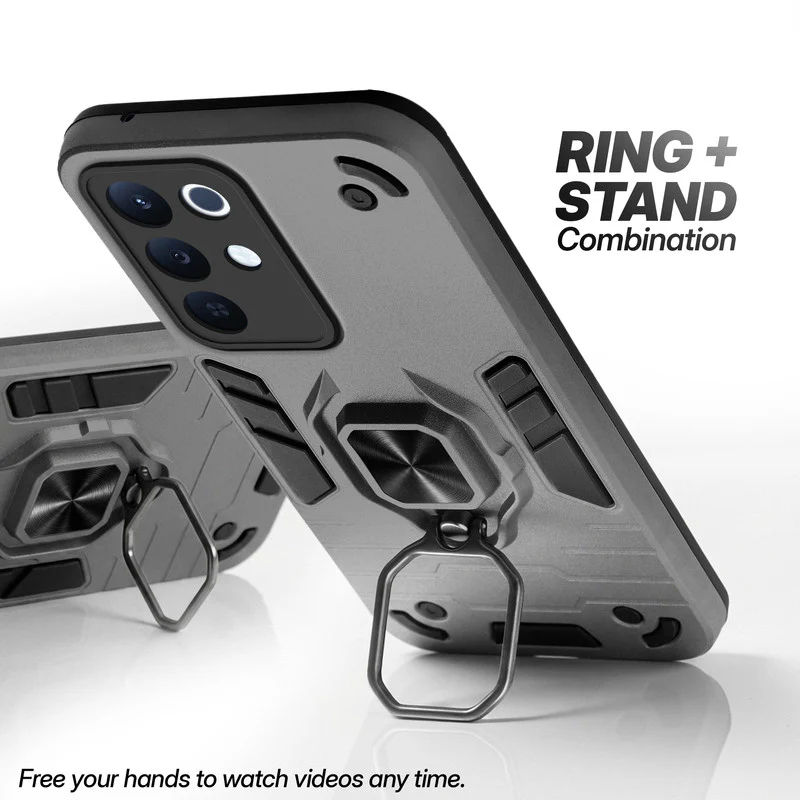 Dual Layer Shockproof Back Cover with 360° Rotatable Ring Grip & Impact Resistant Frame for Realme 15x 5G - Image 31