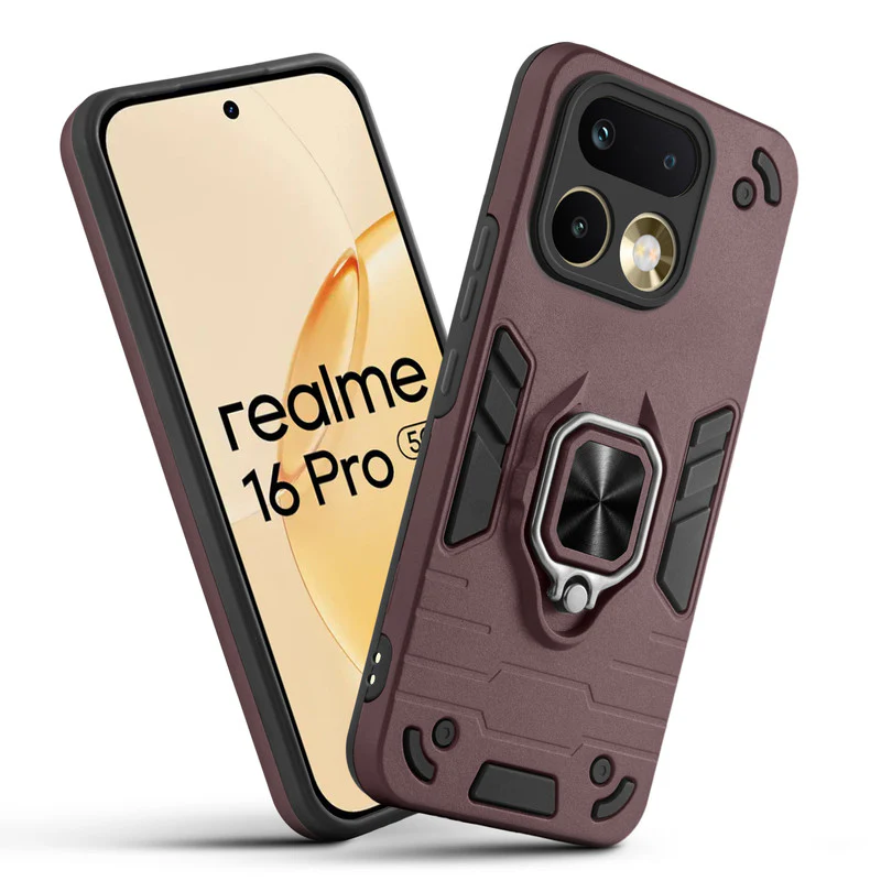 Dual Layer Shockproof Back Cover with 360° Rotatable Ring Grip & Impact Resistant Frame for Realme 16 Pro 5G - Image 13