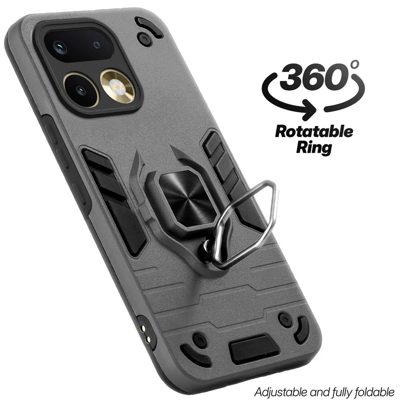 Dual Layer Shockproof Back Cover with 360° Rotatable Ring Grip & Impact Resistant Frame for Realme 16 Pro 5G - Image 29