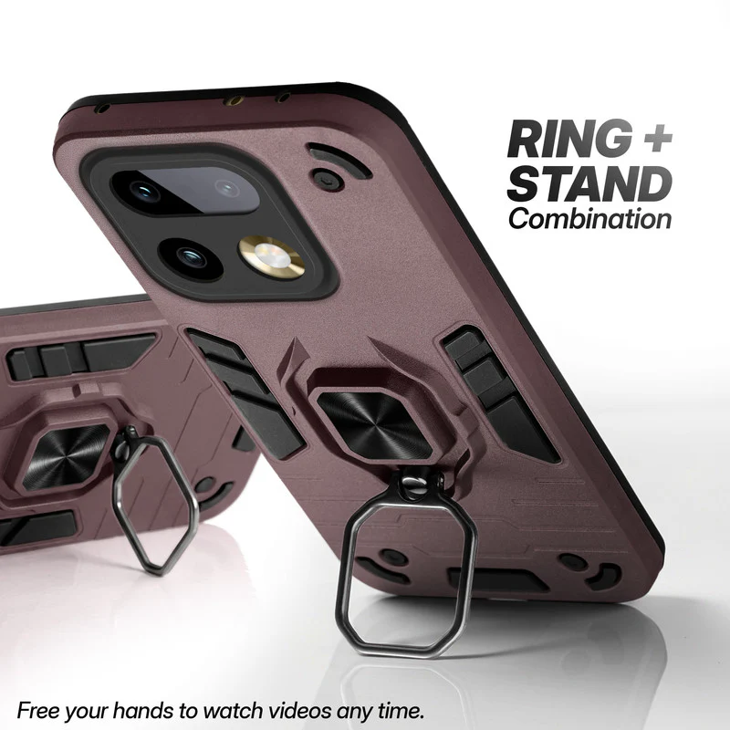 Dual Layer Shockproof Back Cover with 360° Rotatable Ring Grip & Impact Resistant Frame for Realme 16 Pro Plus 5G - Image 17