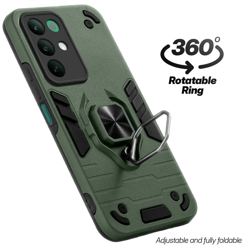 Dual Layer Shockproof Back Cover with 360° Rotatable Ring Grip & Impact Resistant Frame for Realme C85 5G - Image 22