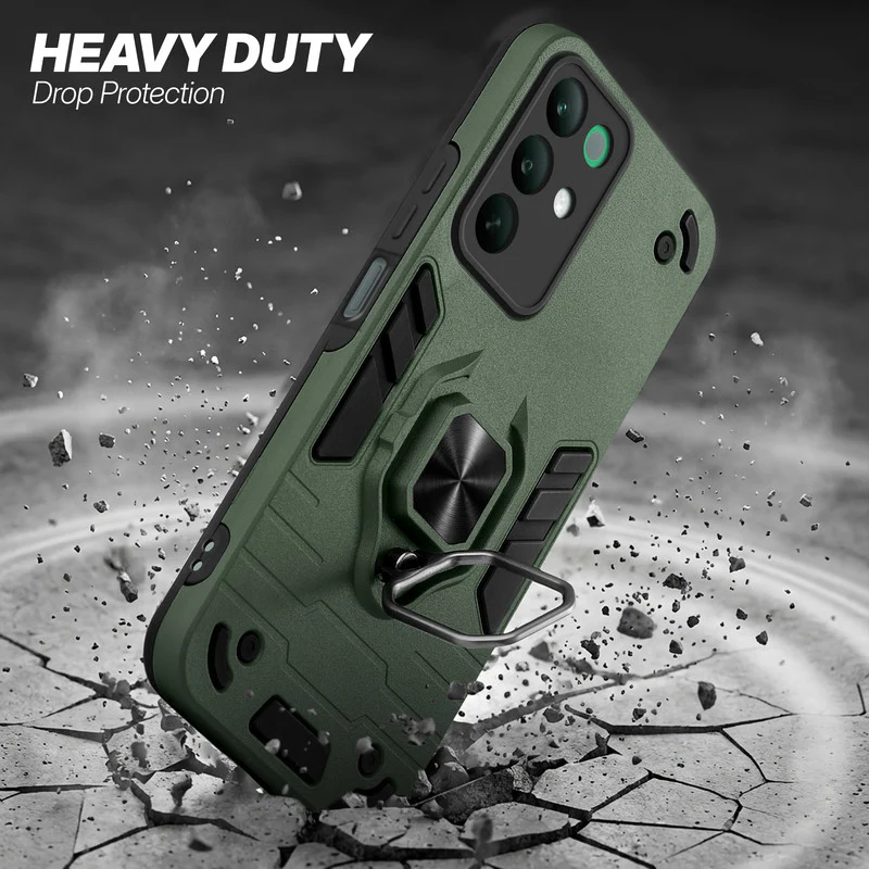 Dual Layer Shockproof Back Cover with 360° Rotatable Ring Grip & Impact Resistant Frame for Realme C85 5G - Image 25
