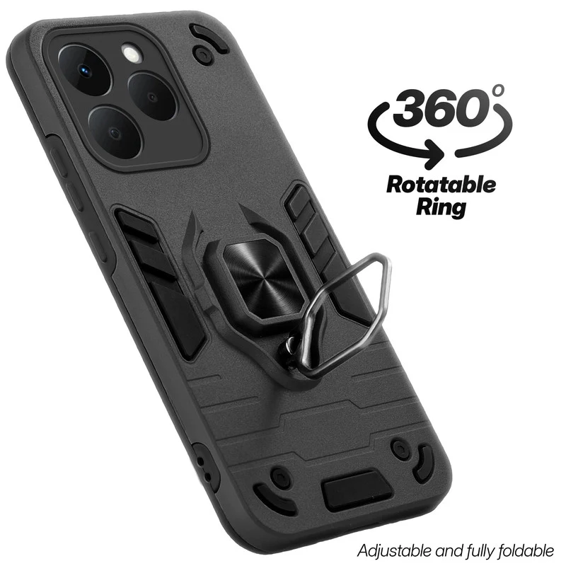 Dual Layer Shockproof Back Cover with 360° Rotatable Ring Grip & Impact Resistant Frame for Realme Narzo 90 5G - Image 22
