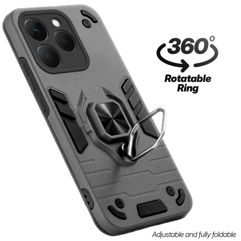 Dual Layer Shockproof Back Cover with 360° Rotatable Ring Grip & Impact Resistant Frame for Realme Narzo 90 5G - Image 29