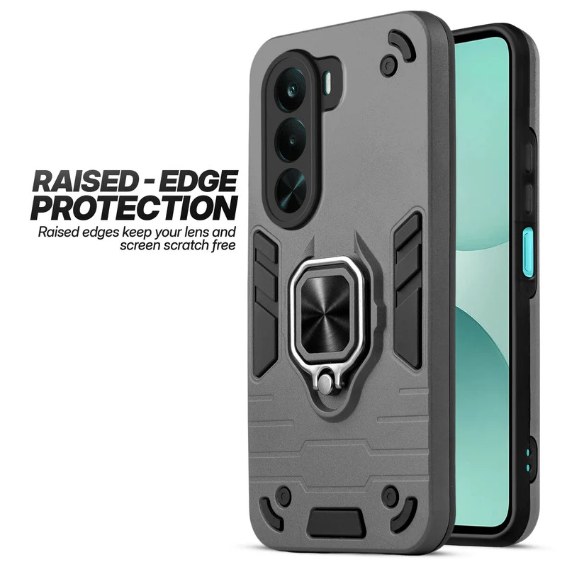 Dual Layer Shockproof Back Cover with 360° Rotatable Ring Grip & Impact Resistant Frame for Realme P4x 5G - Image 35
