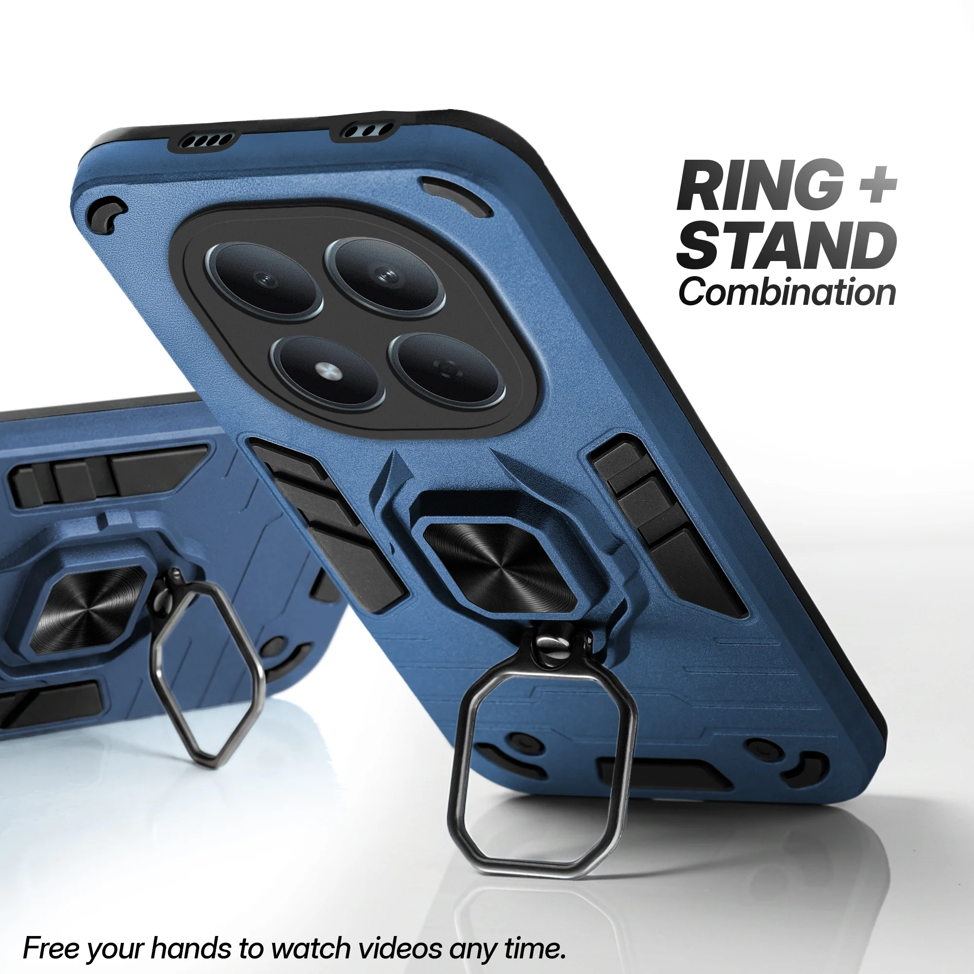 Dual Layer Shockproof Back Cover with 360° Rotatable Ring Grip & Impact Resistant Frame for Redmi Note 15 Pro 5G - Image 10