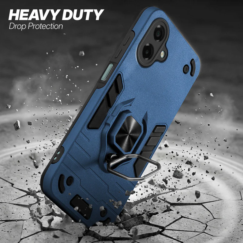 Dual Layer Shockproof Back Cover with 360° Rotatable Ring Grip & Impact Resistant Frame for Samsung A07 5G - Image 4