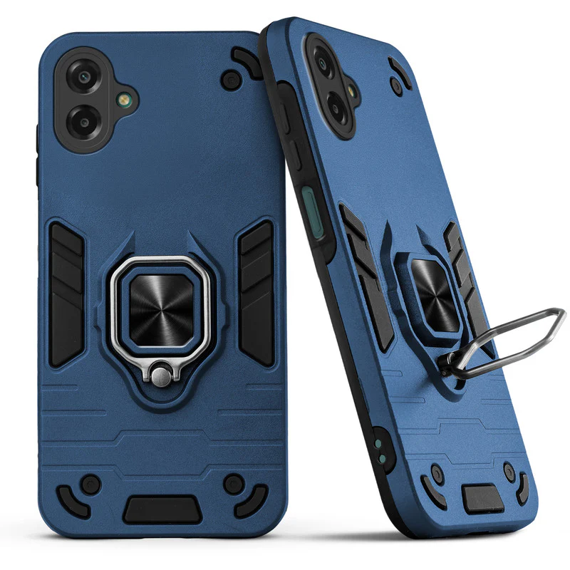 Dual Layer Shockproof Back Cover with 360° Rotatable Ring Grip & Impact Resistant Frame for Samsung F07 - Image 5
