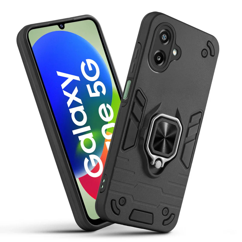 Dual Layer Shockproof Back Cover with 360° Rotatable Ring Grip & Impact Resistant Frame for Samsung F70e 5G - Image 6