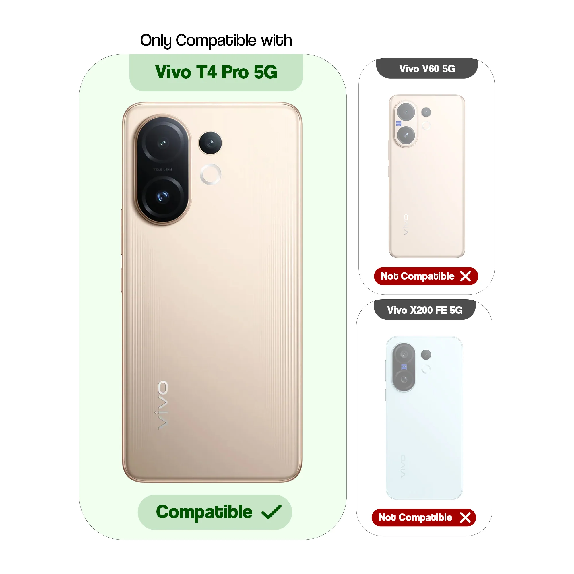 Dual Layer Shockproof Back Cover with 360° Rotatable Ring Grip & Impact Resistant Frame for Vivo T4 Pro 5G - Image 9