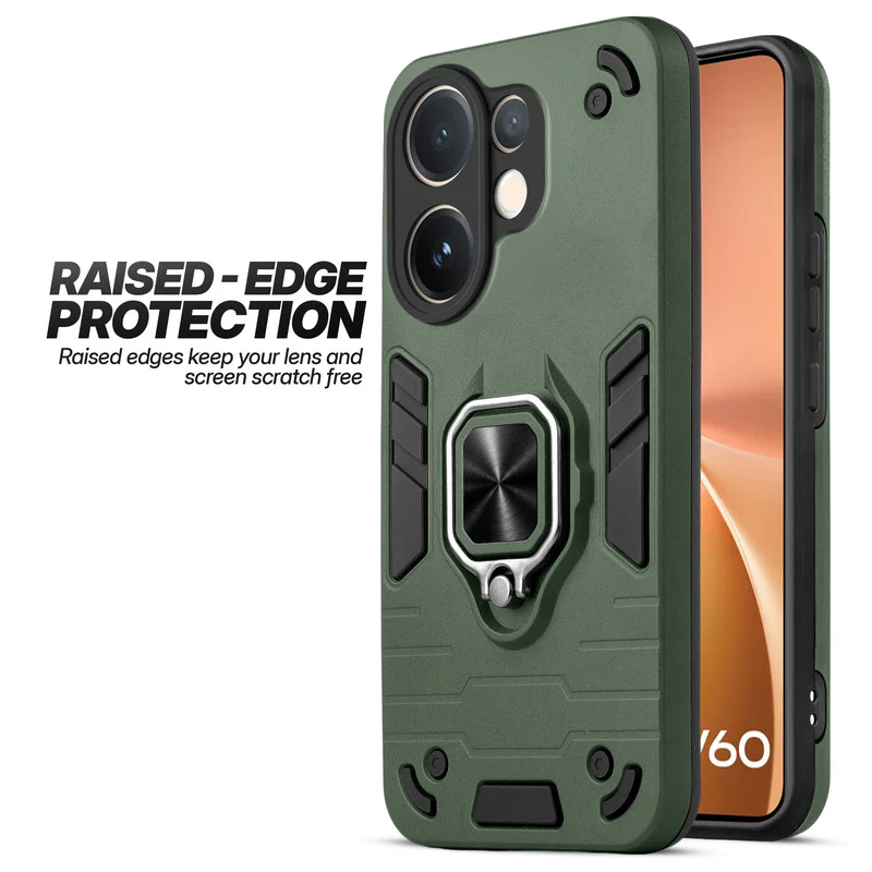 Dual Layer Shockproof Back Cover with 360° Rotatable Ring Grip & Impact Resistant Frame for Vivo V60 5G - Image 21