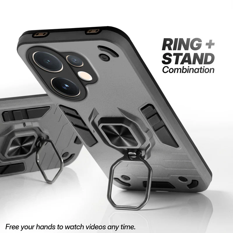 Dual Layer Shockproof Back Cover with 360° Rotatable Ring Grip & Impact Resistant Frame for Vivo V60 5G - Image 31