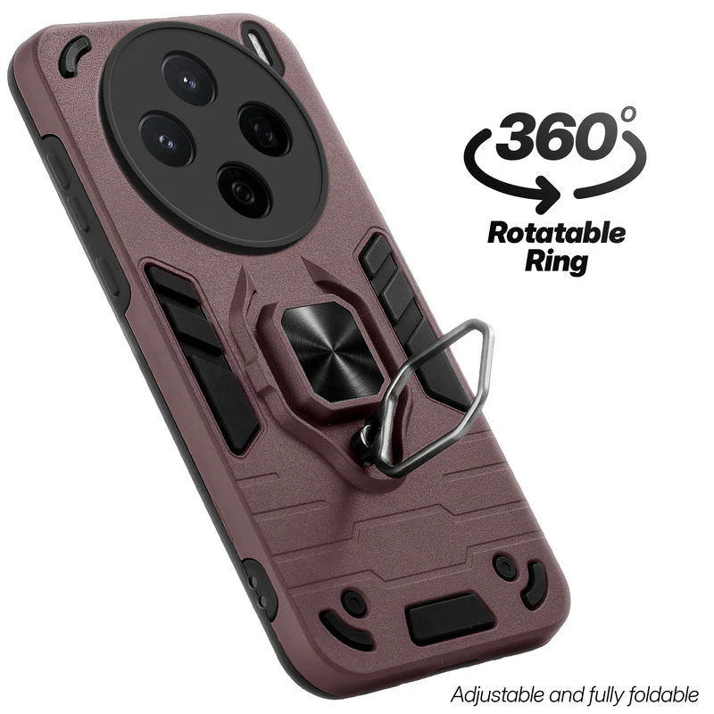 Dual Layer Shockproof Back Cover with 360° Rotatable Ring Grip & Impact Resistant Frame for Vivo X200T 5G - Image 15