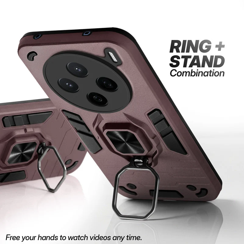 Dual Layer Shockproof Back Cover with 360° Rotatable Ring Grip & Impact Resistant Frame for Vivo X200T 5G - Image 17