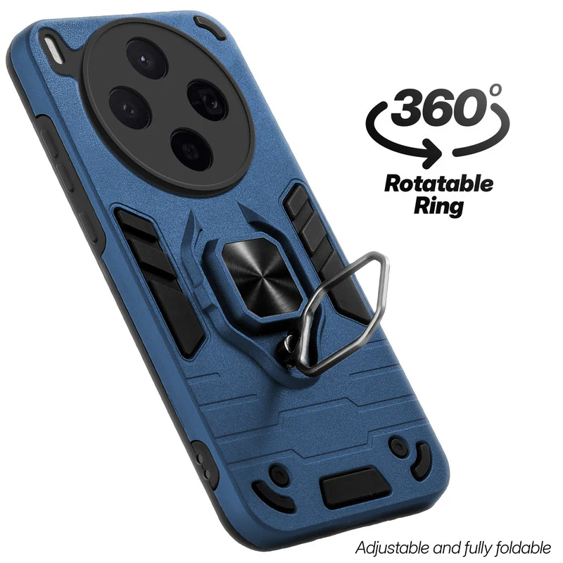 Dual Layer Shockproof Back Cover with 360° Rotatable Ring Grip & Impact Resistant Frame for Vivo X300 5G - Image 8