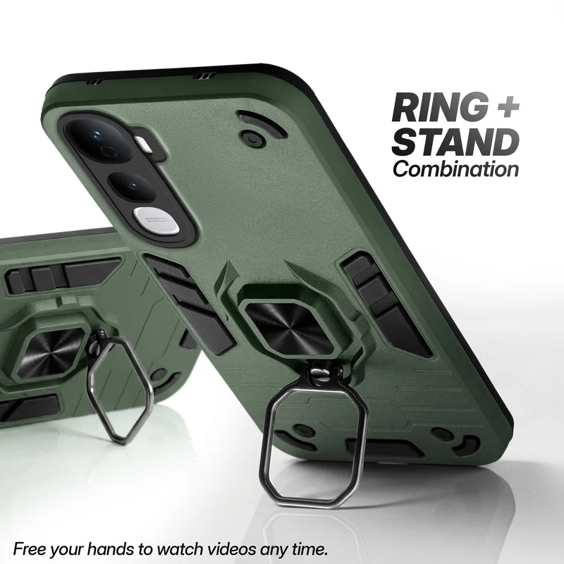 Dual Layer Shockproof Back Cover with 360° Rotatable Ring Grip & Impact Resistant Frame for Vivo Y400 5G - Image 17