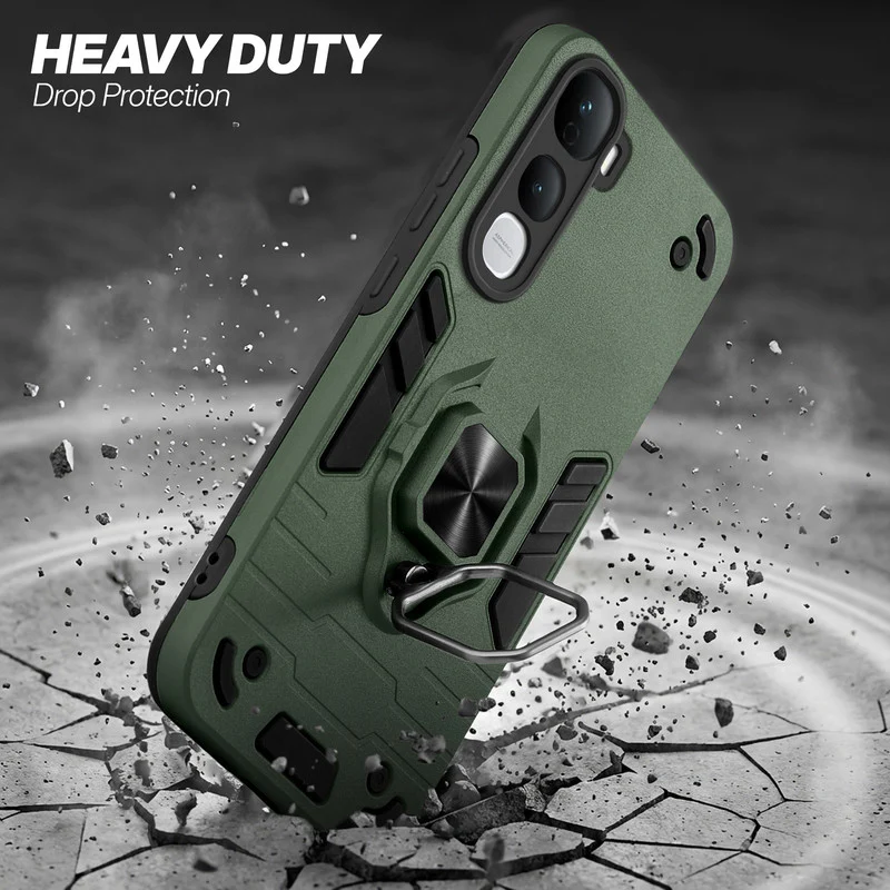 Dual Layer Shockproof Back Cover with 360° Rotatable Ring Grip & Impact Resistant Frame for Vivo Y400 5G - Image 18