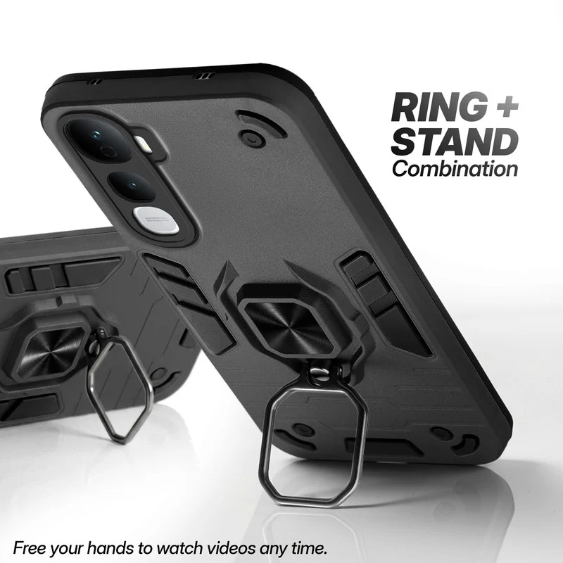 Dual Layer Shockproof Back Cover with 360° Rotatable Ring Grip & Impact Resistant Frame for Vivo Y400 5G - Image 24
