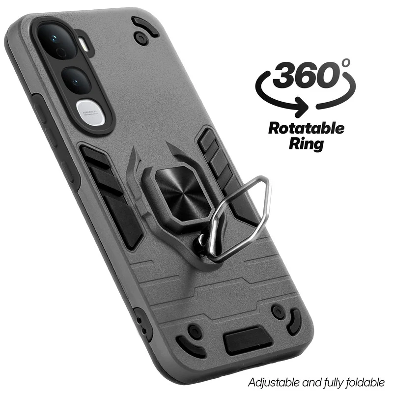 Dual Layer Shockproof Back Cover with 360° Rotatable Ring Grip & Impact Resistant Frame for Vivo Y400 5G - Image 29