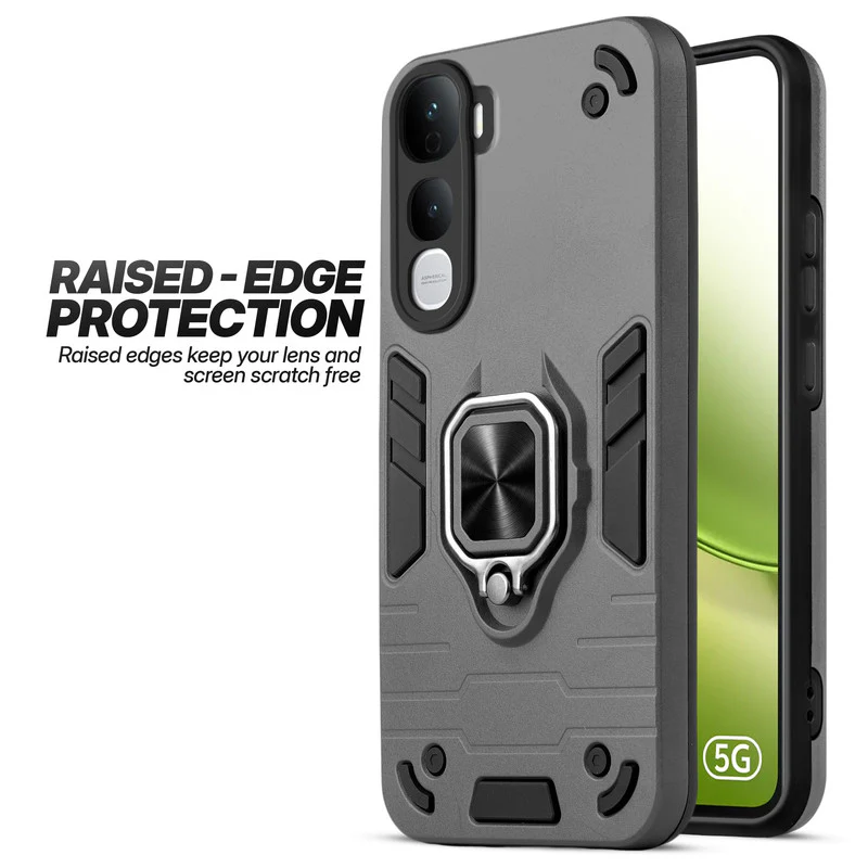 Dual Layer Shockproof Back Cover with 360° Rotatable Ring Grip & Impact Resistant Frame for Vivo Y400 5G - Image 35