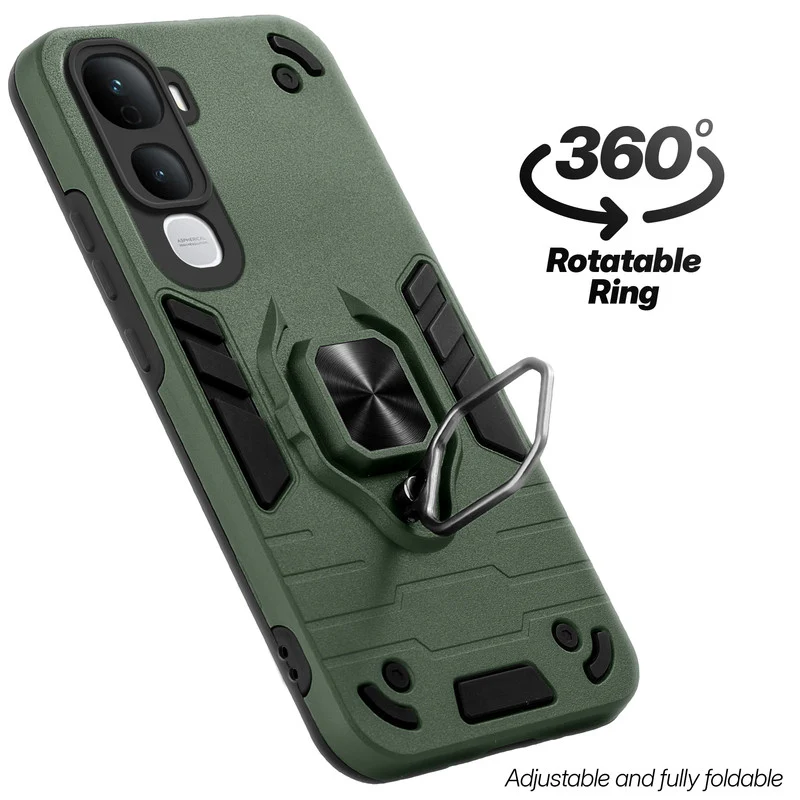 Dual Layer Shockproof Back Cover with 360° Rotatable Ring Grip & Impact Resistant Frame for Vivo Y400 Pro 5G - Image 15