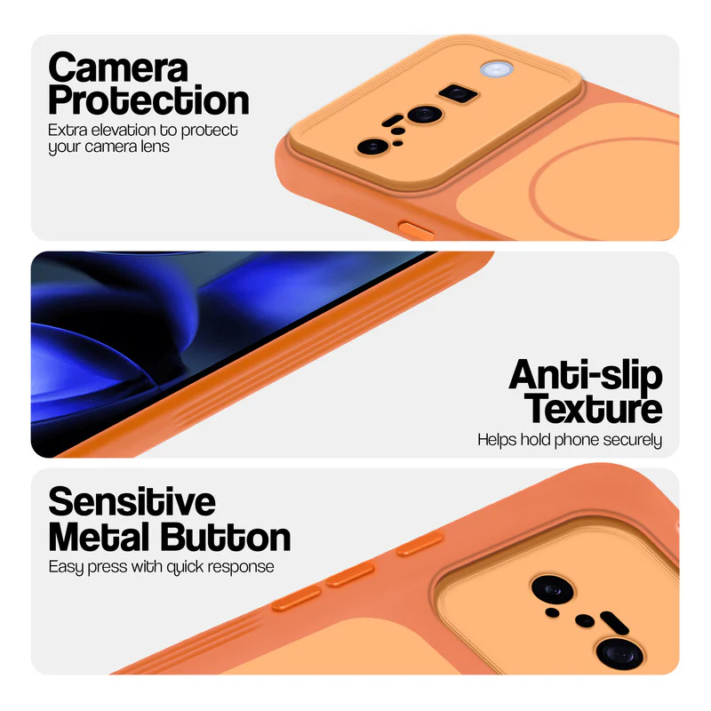 Dual Tone Silicone Back Cover Case With Metal Like Buttons For Google Pixel 10 5G - Image 3