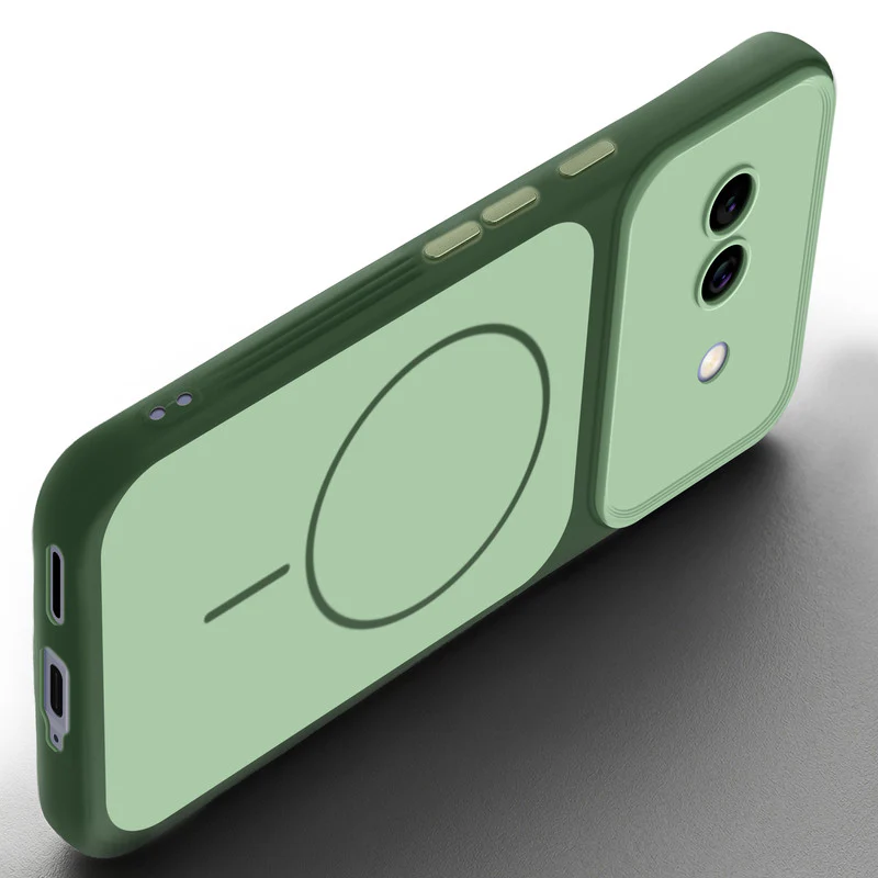 Dual Tone Silicone Back Cover Case With Metal Like Buttons For Google Pixel 9A 5G - Image 25